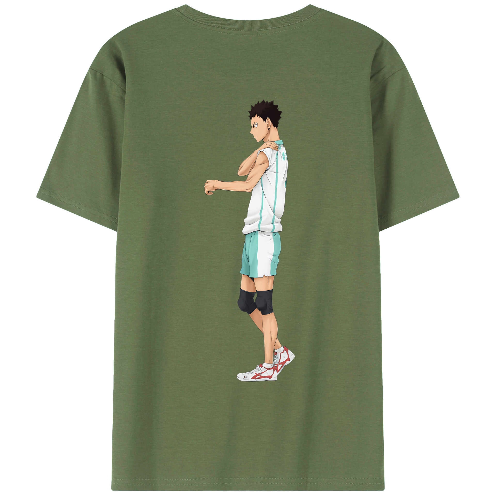 （画像用） ハイキュー!! Haikyu!! 綿100％ メンズ半袖Tシャツ（バックプリント） 通気性
